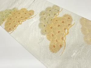 松に荒波模様織出し袋帯